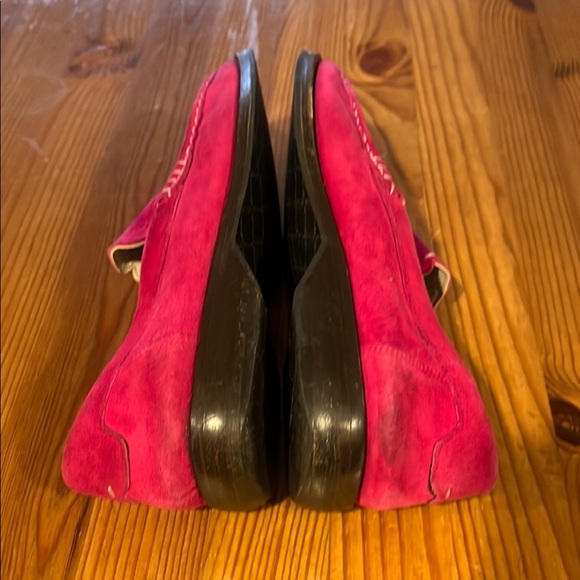 Cole Haan Resort made in Italy deep pink Suede Moccasin Flats - Picture 10 of 13